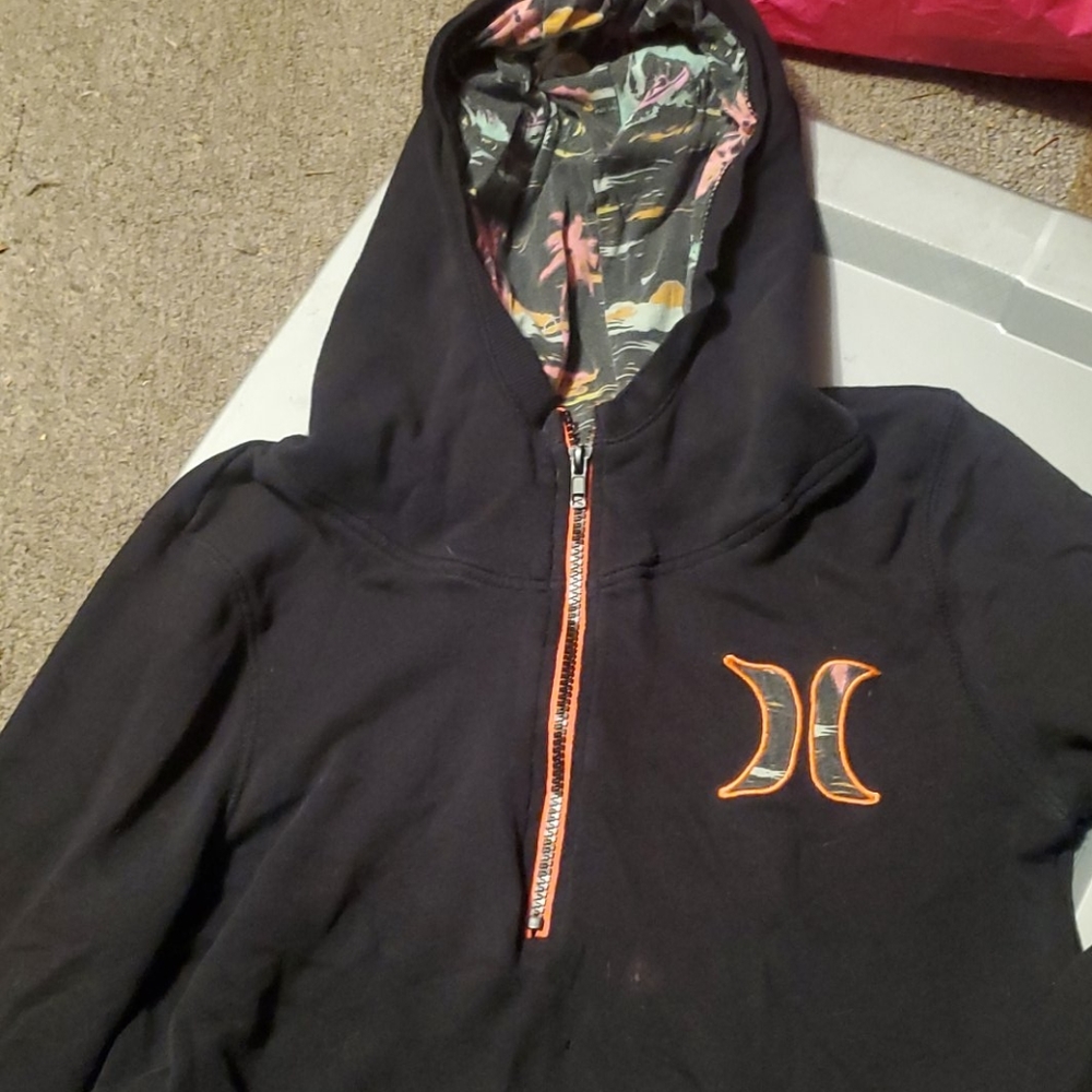 5/$25 Hurley 3/4 zip hoody